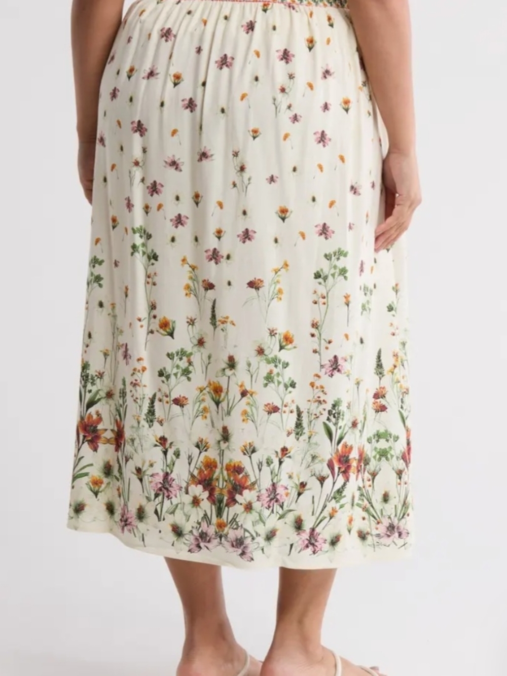 NWT Max Studio Floral Midi Skirt Plus Size 2X Cottagecore Feminine Bohemian - Picture 2 of 10